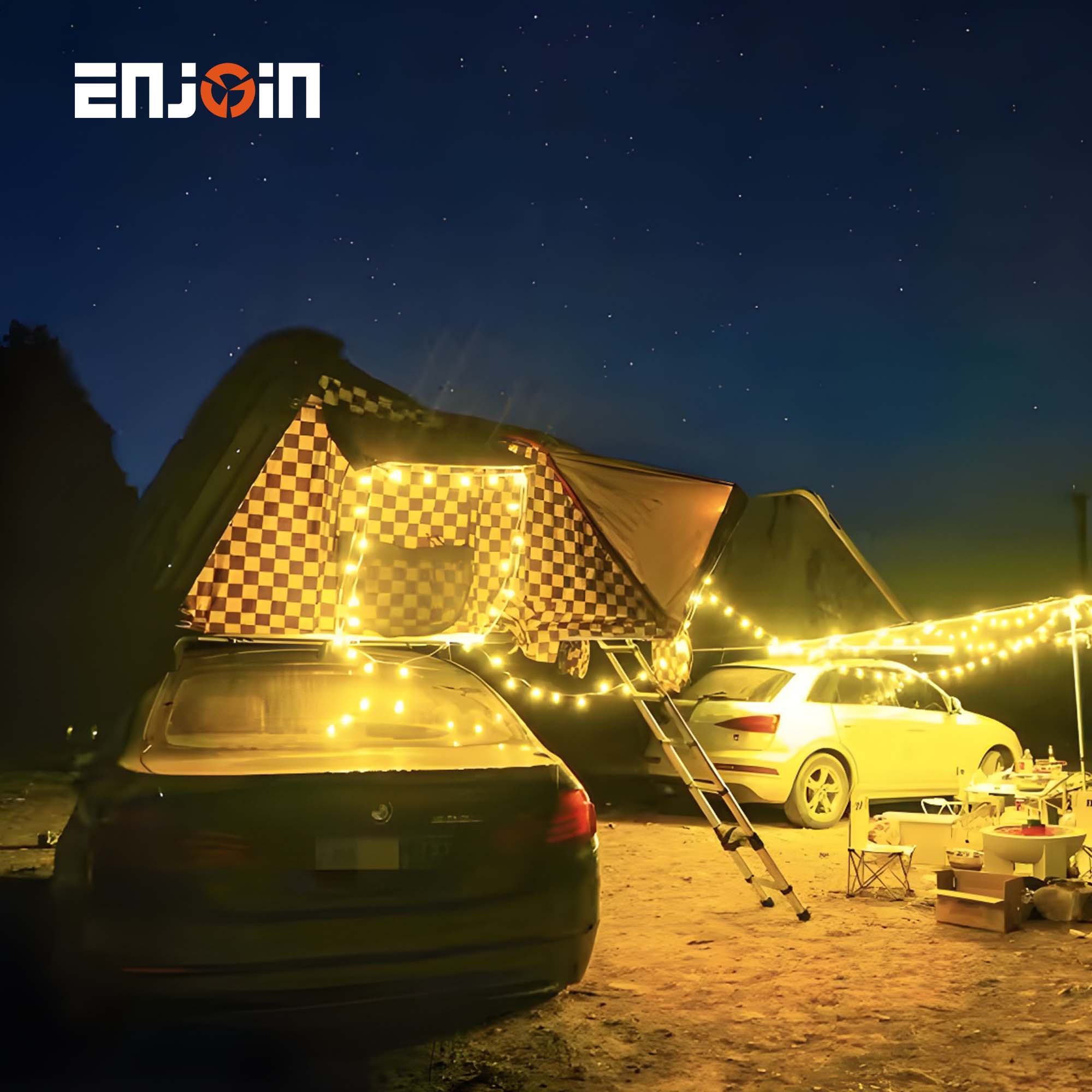 Side-Open Hard Shell Rooftop Tent 