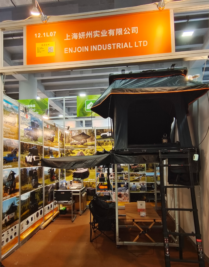 enjoin rooftop tent wholesale canton fair booth no. 12 (1)