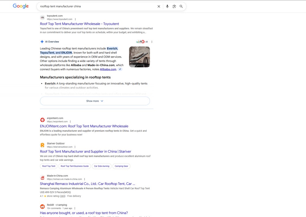 rooftop tent manufacturer china in google.com