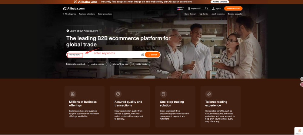 search rooftop tent keywords in alibaba