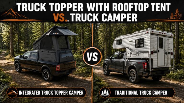 truck topper rooftop tent vs truck camper